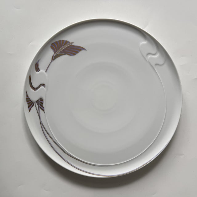Ceramic Asimmetria Goldblume Cake Plate by Björn Wiinblad for Rosenthal, 1992 For Sale - Image 7 of 7