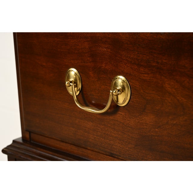 Harden Furniture Georgian Solid Cherry Wood Highboy Dresser For Sale In South Bend - Image 6 of 11