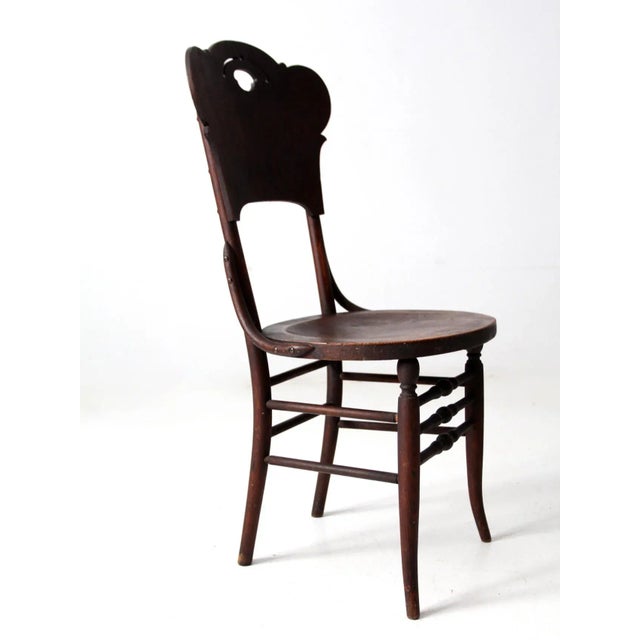 Antique Bentwood Chair With Cutout Back For Sale - Image 10 of 13