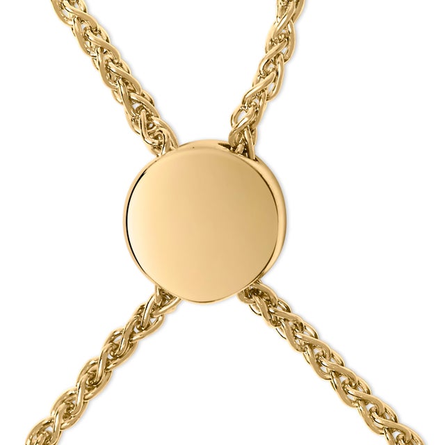 Haus of Brilliance Gold Vermeil Diamond Accent Heart Lariat Bolo Bracelet For Sale - Image 4 of 4