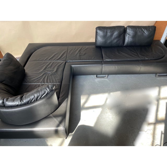 DS-165 Sofa in Black Leather with Adjustable Backrests from de Sede, 2010s For Sale - Image 6 of 10