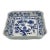 Zwiebelmuster "Blue Onion" 9-Inch Square Blue and White Vegetable Bowl Vintage For Sale