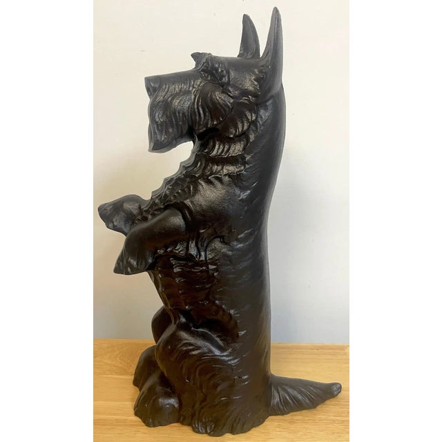 Mid 20th Century Tall Standing Black Scottish Terrier Doorstop For Sale In West Palm - Image 6 of 8