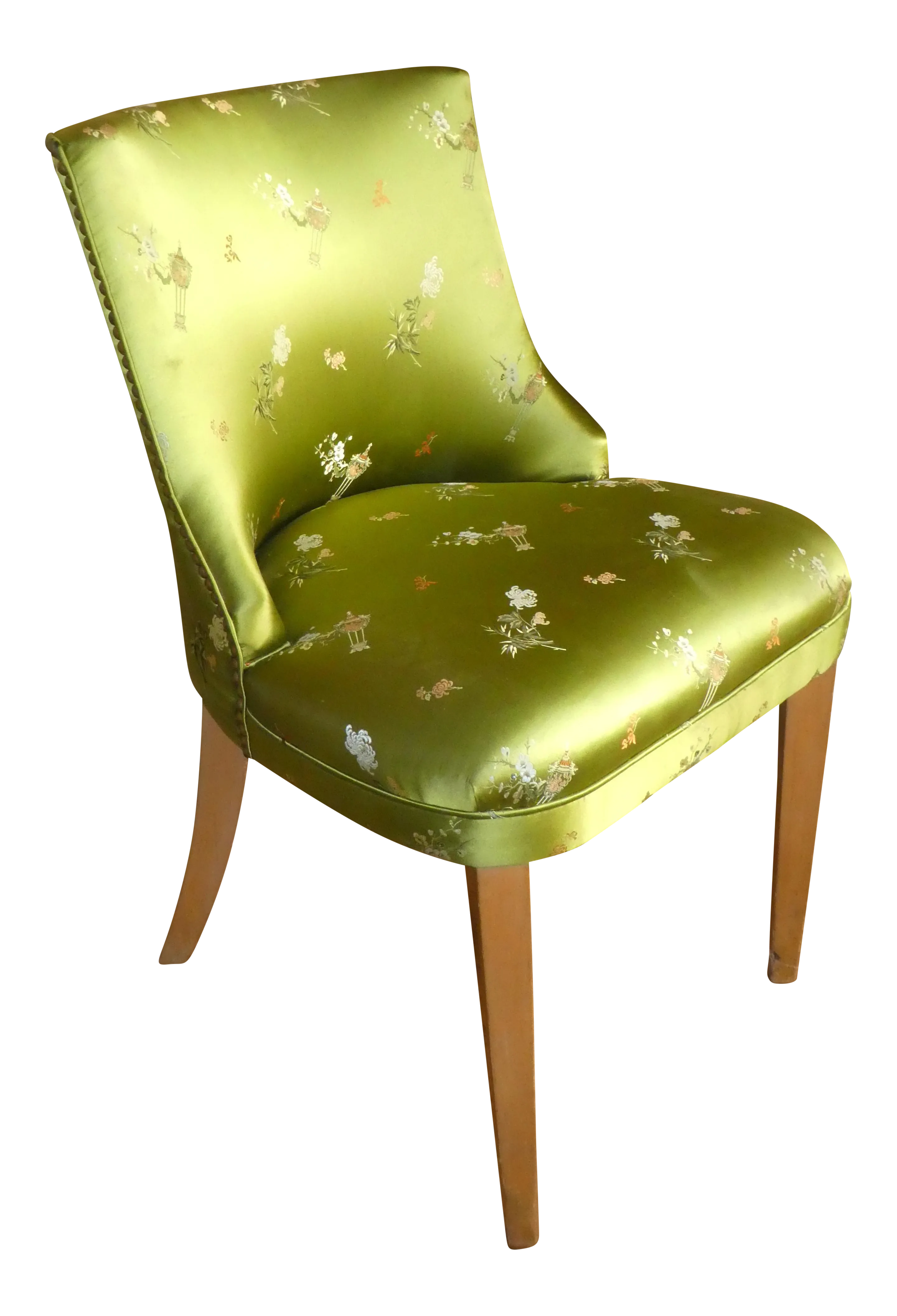 1940s Vintage Emerald Green Barrel Back Chair Chairish