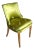 1940's Vintage Emerald Green Barrel Back Chair in Chinoiserie For Sale