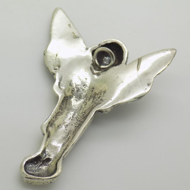 Vintage Italian Genuine Silver 800 Wall-Hanging Angel Figurine from Arezzo, 1970s For Sale - Image 6 of 11