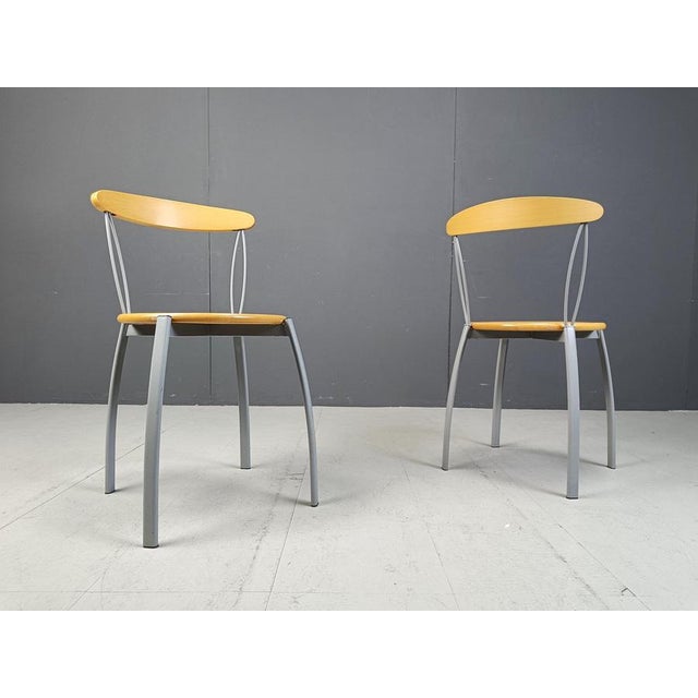 Vintage Italian Postmodern Dining Chairs, 1990s, Set of 4 For Sale - Image 9 of 11