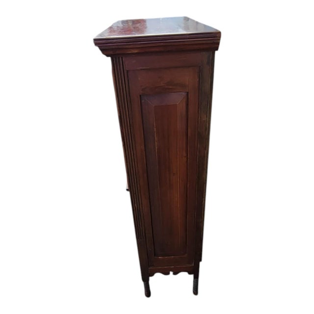 Wood 19th C American Grain Painted Rosewood Cabinet Antique Storage Cupboard For Sale - Image 7 of 18