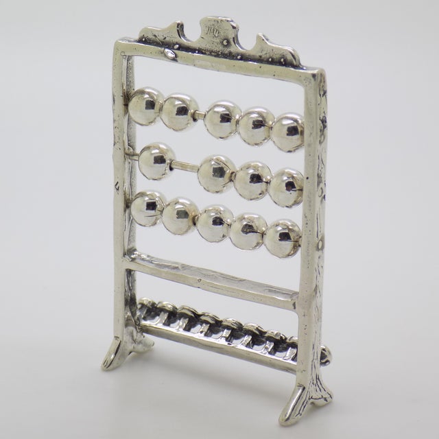 Vintage Italian Handmade Silver Abacus Miniatura, 1980s For Sale - Image 3 of 13