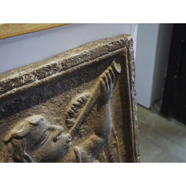 Large 17th Century French Cast Iron Heraldic Fireback, the House of Lorraine For Sale In Dallas - Image 6 of 18