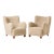 Danish Modern Sheepskin Armchairs, a Pair, 1940's For Sale