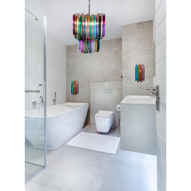 Venini Italian Venini Style Triedri Wall Sconce in Murano, 1990s, Set of 2 For Sale - Image 4 of 14