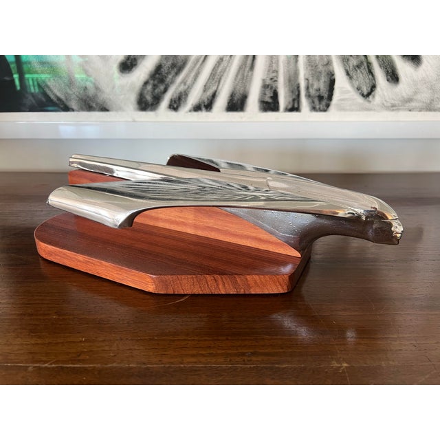 1951 Pontiac Chrome Hood Ornament Mounted on Bloodwood Base. For Sale In Charleston - Image 6 of 12