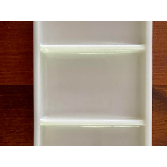 Mid 20th Century Vintage Milk Glass Sectioned Tray For Sale - Image 5 of 8