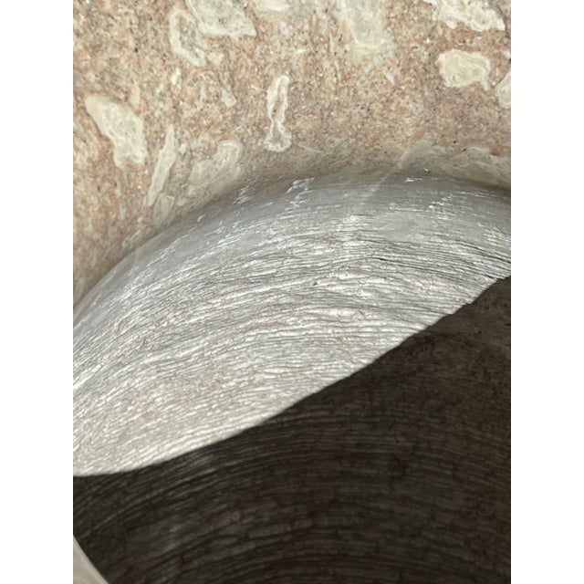 Stone 1980s Substantial Solid Marble Polished Floor Vase For Sale - Image 7 of 12