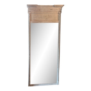 Grand White Birch Trumeau Floor Mirror For Sale