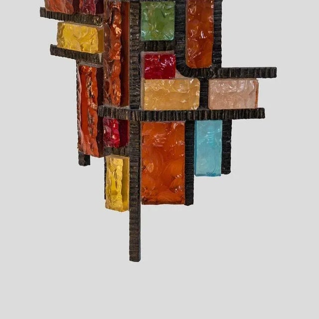 1970s Vintage Italian Brutalist Wall Light by Longobard, 1970s For Sale - Image 5 of 7
