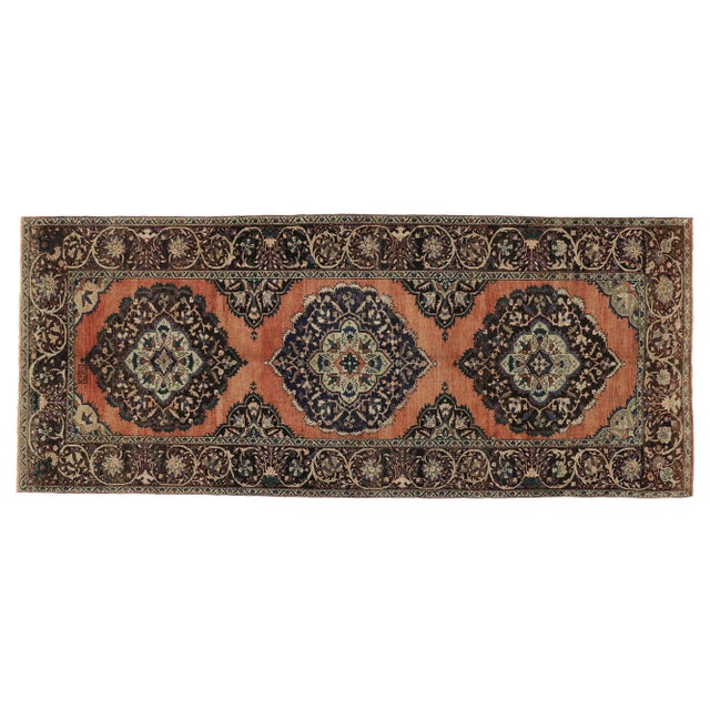 Vintage Turkish Oushak Gallery Rug, Wide Hallway Runner - 05'09 X 13'09 For Sale - Image 4 of 5
