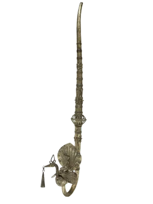 Antique Long Tribal Peacock Herbs Pipe