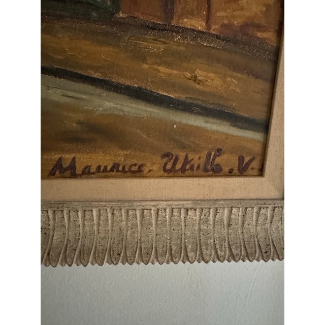 Impressionist 1910s Maurice Utrillo v Oil on Canvas Exact Title Unknown. For Sale - Image 3 of 3