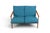 Mid 20th Century 1960s Vintage Teak Framed Loveseat With Jewel Toned Cushions For Sale - Image 5 of 9