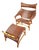 Set of Lounge Chair and Ottoman in Rattan and Bamboo from Yuzuru Yamakawa For Sale