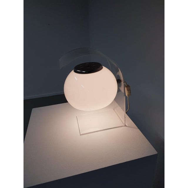 Acrylic and Glass Table Lamp, 1980s For Sale - Image 4 of 16