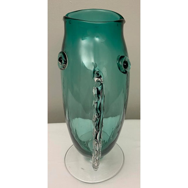 1990s Vintage Hand Blown Glass Vase by Blenko Glass Co. For Sale - Image 5 of 6