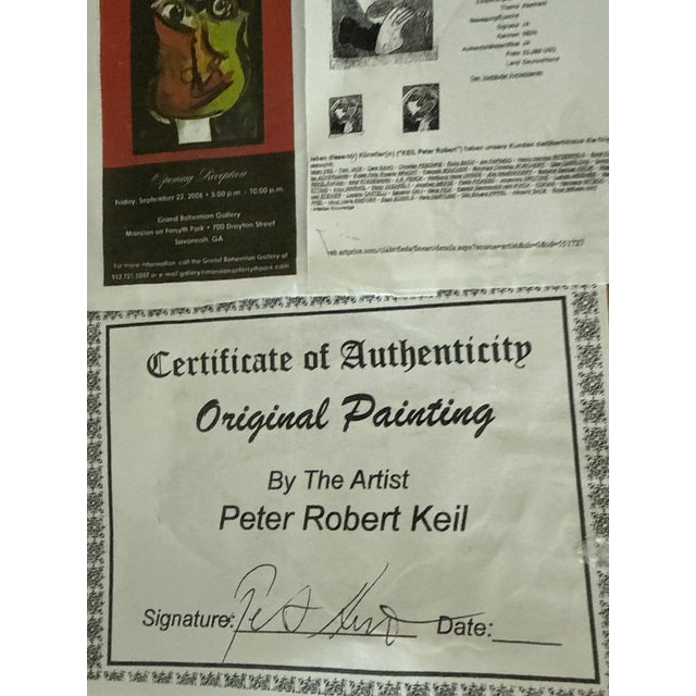 1970s Peter Keil Mixed Media Abstract Colorful Painting For Sale - Image 10 of 10