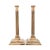 18th Century Pair of English Cast Brass Columnar Candlesticks (1790) For Sale - Image 5 of 12