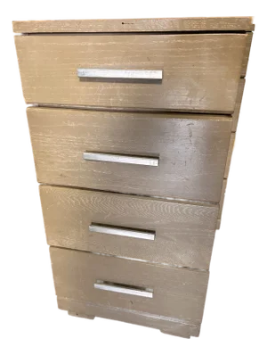 1950s Mengel Permanized Mid-Century Cerused Oak Nightstand / Bedside Chest — Original Finish