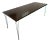 Modern Walnut and Black Stripe Dining Table For Sale