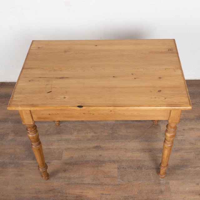 19th Century Danish Pine Side Table With Turned Legs For Sale - Image 4 of 11