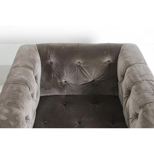 Pair Four Hands Tufted Velvet Maxx Lounge Chairs For Sale In New York - Image 6 of 18
