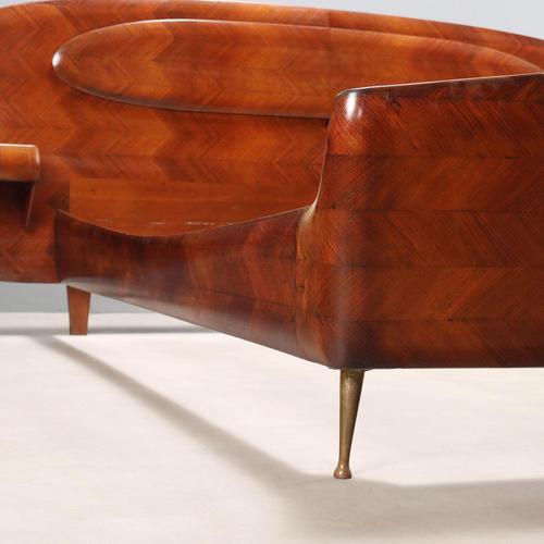 Brown Vintage Double Bed, 1960s For Sale - Image 8 of 11
