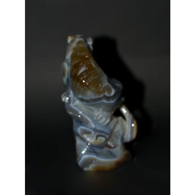 Agate Lion on Amethyst Rock For Sale - Image 11 of 11