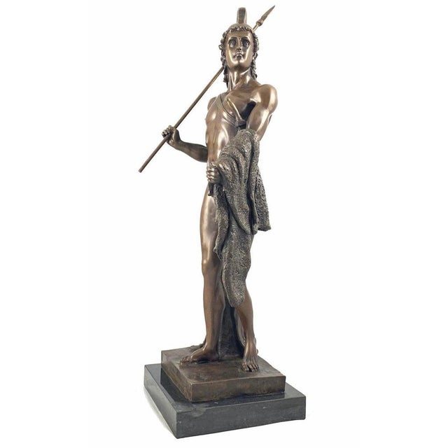 20th Century Bronze Figure of a Classical Greek Warrior For Sale - Image 6 of 7