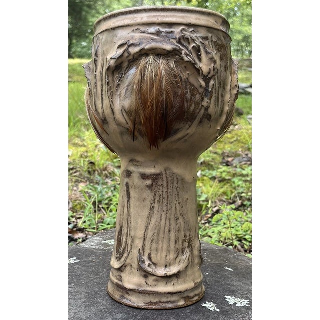 Rare Mid 20th Century Modern Brutalist Marjorie Graham Trout Pottery Vase Ca Designer For Sale - Image 13 of 18