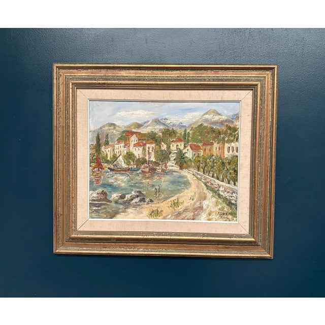 Kewe, Coastal Village, 1984, Oil Painting on Panel, Framed For Sale - Image 14 of 15