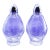 Vintage Irice Japan Crackle Glass Salt and Pepper Shakers Clear Mid Century Set For Sale