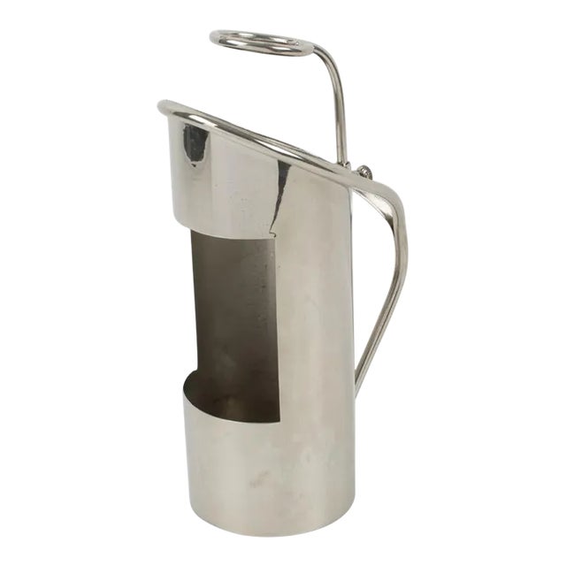 French Chrome Bottle Holder Wine Pourer Server, 1980s For Sale