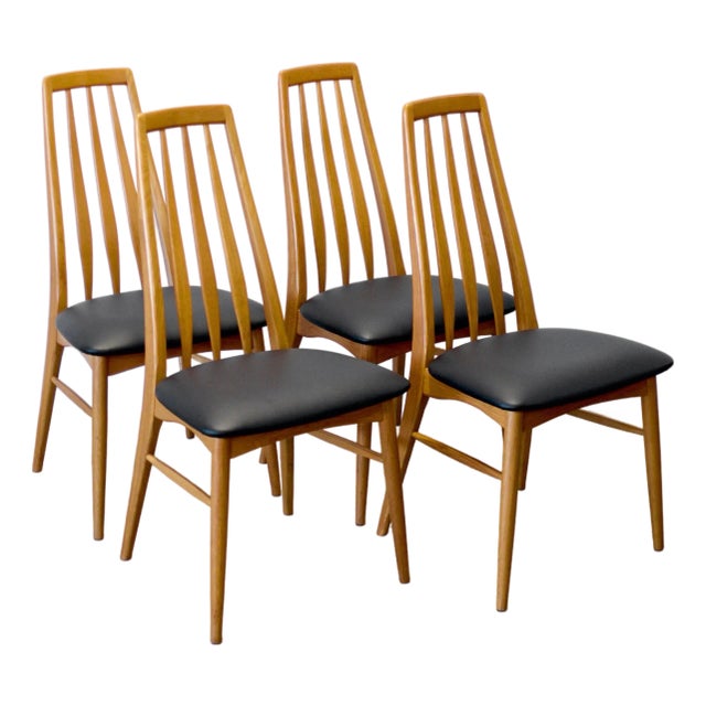 Koefoed Hornslet "Eva" Oak Dining Chairs Designed by Niels Koefoed For Sale