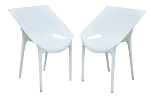 Dr. Yes Chair White Philippe Starck Kartell Eugeni Quitllet - a Pair