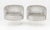 Pair of Modern Gray Velvet and Metallic Finish Upholstered Swivel Tub Chairs, on clear acrylic bases. 29.25" H x 29.25" W...