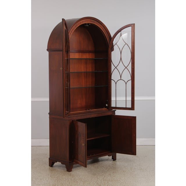 Baker Furniture Company Baker Historic Charleston Dome Top Mahogany China Cabinet For Sale - Image 4 of 18