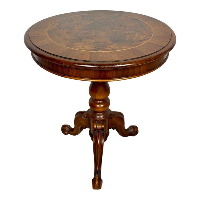 Round Occasional Table with Inlaid Top, 1920s For Sale - Image 11 of 11