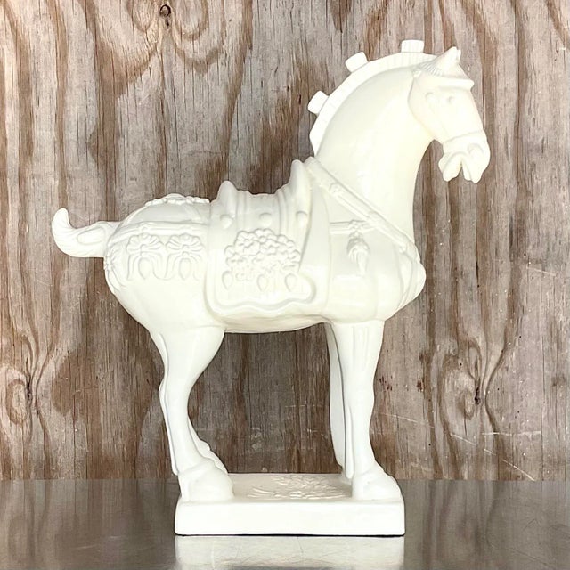 Asian Vintage Asian Ceramic Tang Dynasty Style Horse For Sale - Image 3 of 6