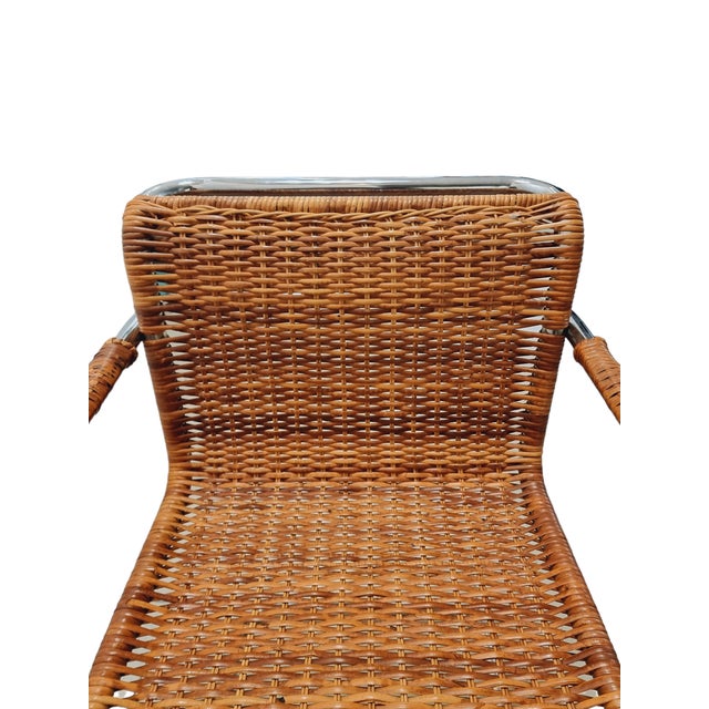 M20 Tubular Cantilever Armchair in Woven Rattan by Mies Van Der Rohe for Knoll, 1960s For Sale - Image 12 of 13