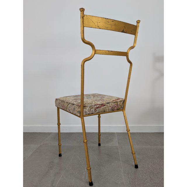 Gold Wrought Iron Chairs, 1980s, Set of 4 For Sale - Image 4 of 14