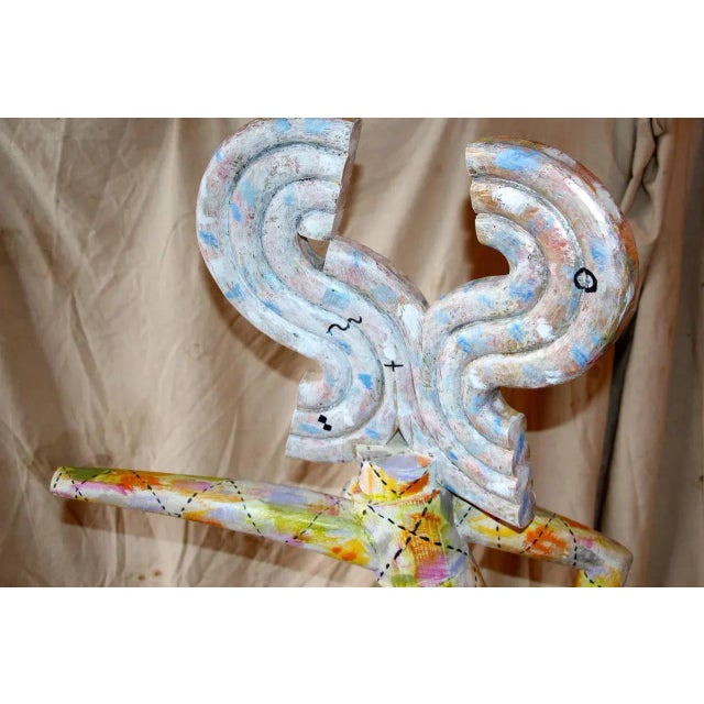 Fred Schumm Lifesize Painted Wood Sculpture of a Nude For Sale In Palm Springs - Image 6 of 8